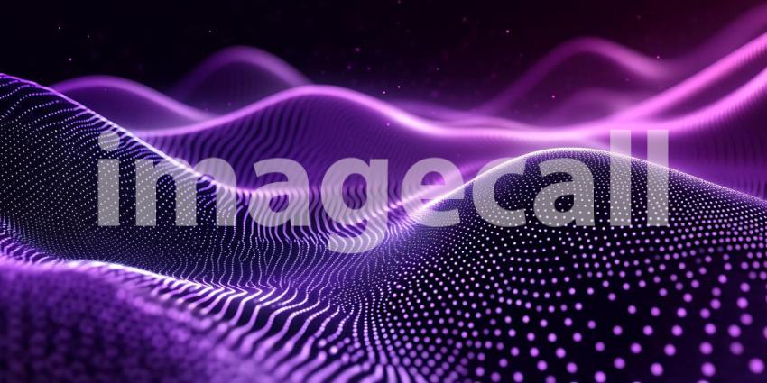 Stunning Purple Abstract Background Glowing Particle Wave Textur