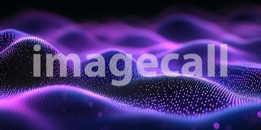 Stunning Purple Nebula Abstract Cosmic Landscape  Digital Art