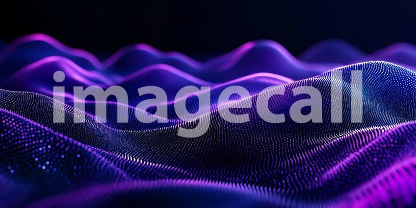 Stunning Purple Nebula Abstract Digital Landscape