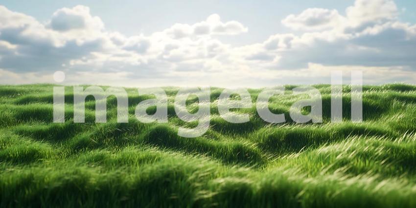 Vibrant Green Field Landscape Serene Nature Photography for Webs