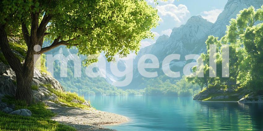 Stunning Serene Landscape A Breathtaking River Valley Scene