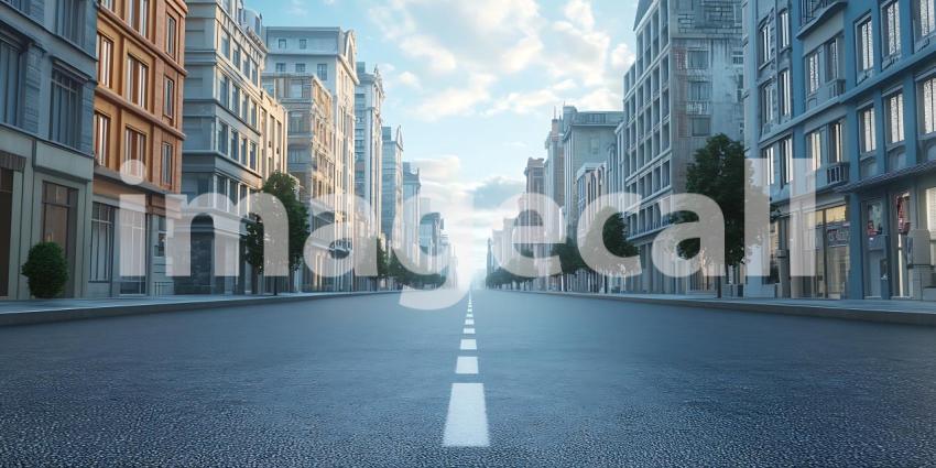 Stunning City Street Perspective Architectural Design and Urban