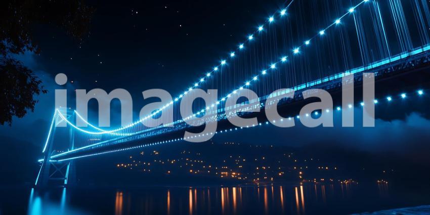 Night Lights Stunning Illuminated Bridge Photography  Captivatin