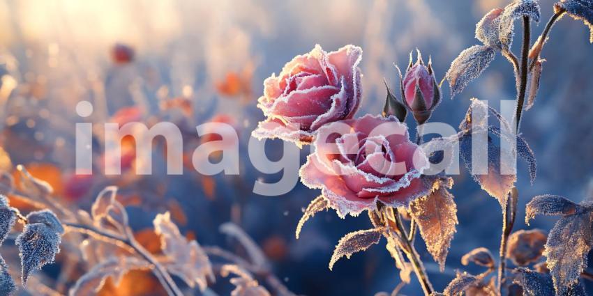 Stunning FrostCovered Roses A Winter Wonderland of Beauty