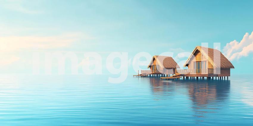 Serene Overwater Bungalows Tropical Paradise Escape