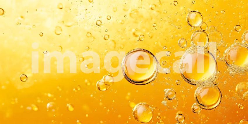 Vibrant Golden Bubbles Abstract Background Texture for Design Pr