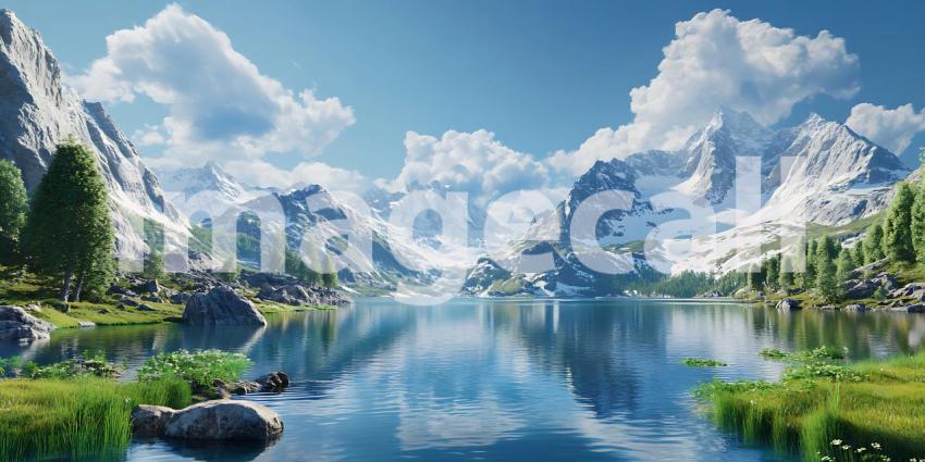 Majestic Mountain River A Breathtaking Panoramic Vista