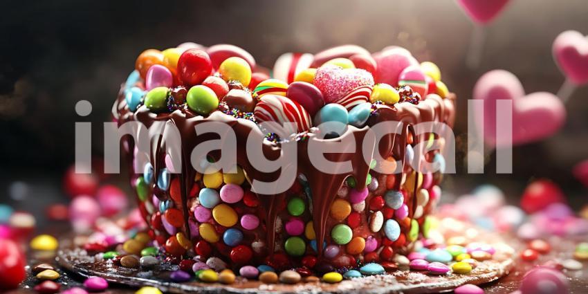 Chocolate Candy Explosion A Delightful Visual Feast