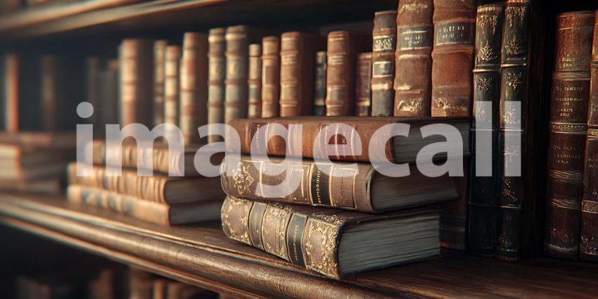 Antique Bookshelf A Collection of Vintage Texts