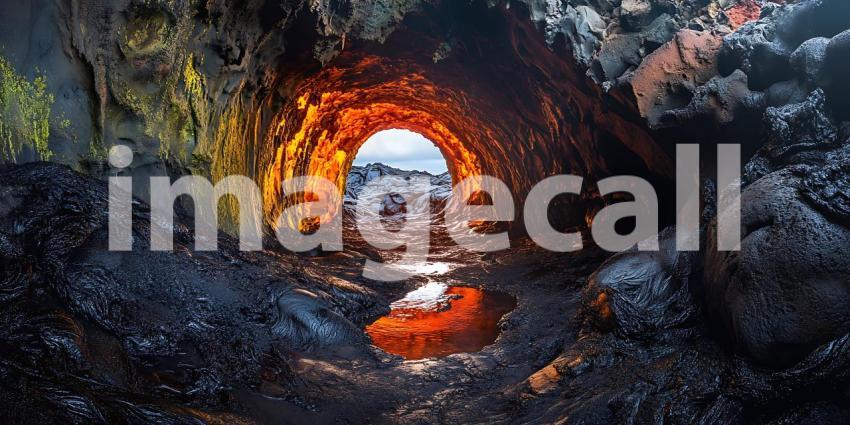 Vibrant Abstract Art Molten Metal Texture Fiery Colors and Dynam