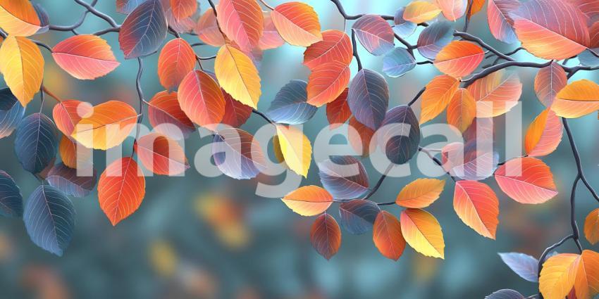 Autumn Leaves A Vibrant Watercolor Painting of Natures Beauty