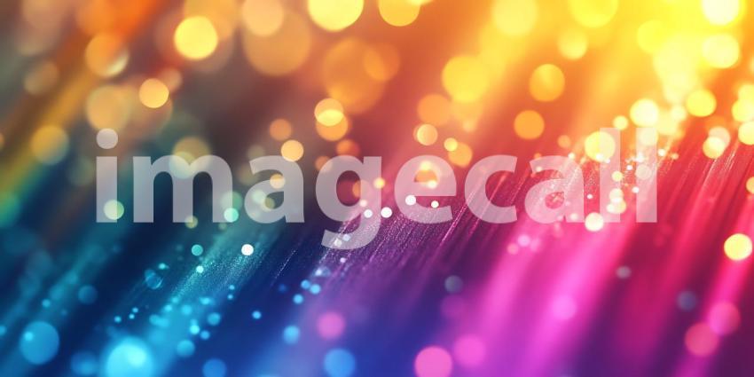 Vibrant Rainbow Bokeh Colorful Abstract Background