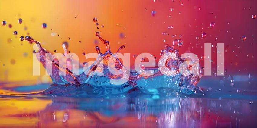 Abstract colorful Water splash background
