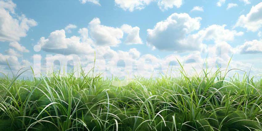 Fresh natural grass with beautiful sky background
