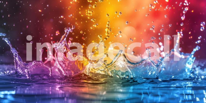 Abstract colorful Water splash background