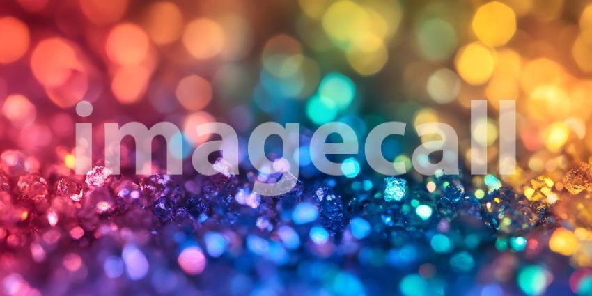 Vibrant Color Spectrum Bokeh Lights Background Texture