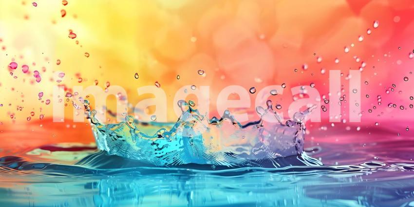 Abstract colorful Water splash background