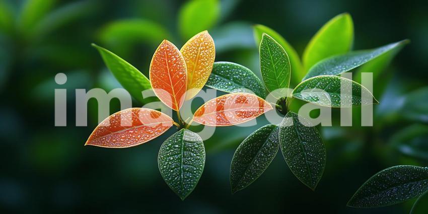 Vibrant DewKissed Leaves Nature Photography