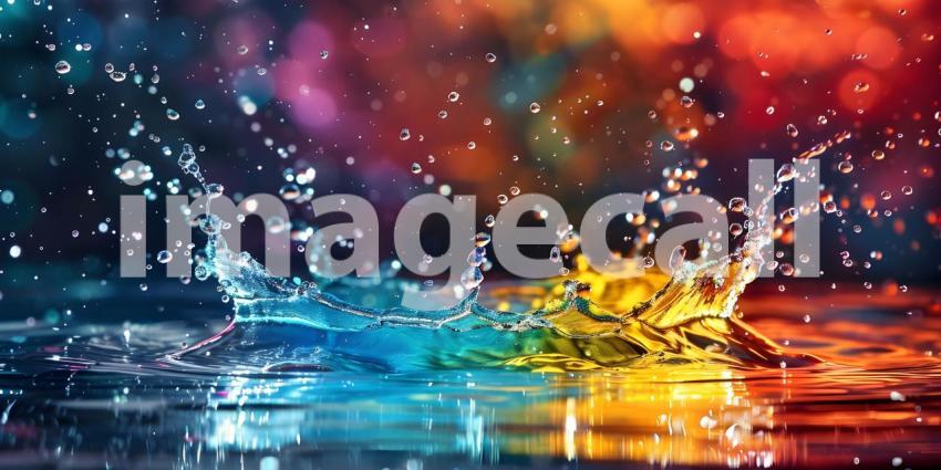 Abstract colorful Water splash background