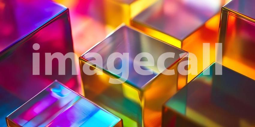 Vibrant Colored Cubes Abstract Background Texture for Design Pro