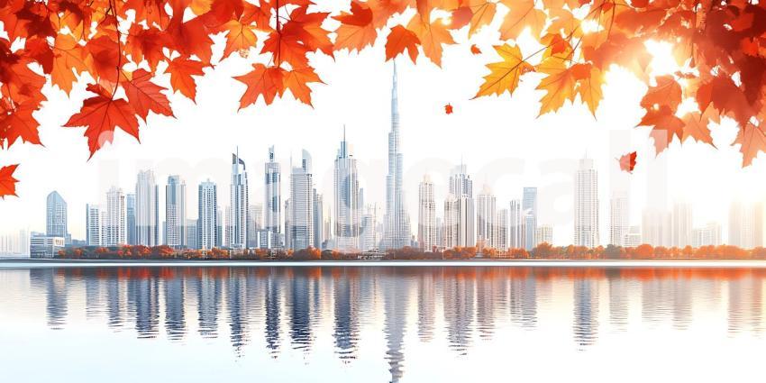 Autumn Cityscape Stunning Fall Foliage Meets Modern Metropolis