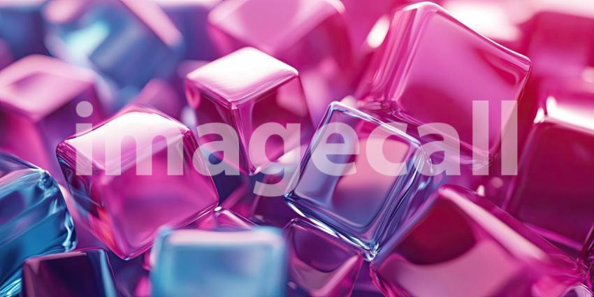3D Colorful Cube Blocks Background, Vibrant and Geometric Cube Shapes in Bold Colors Creating a Dynamic and Modern 3D Design