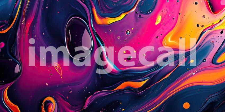 Abstract Colorful Paint Splashes Background, Vibrant and Dynamic Paint Splashes in a Burst of Colors