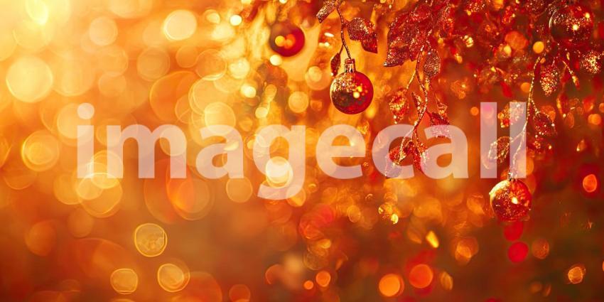 Abstract Festive Bokeh Background, Vibrant Celebration Theme with Glowing Bokeh Lights