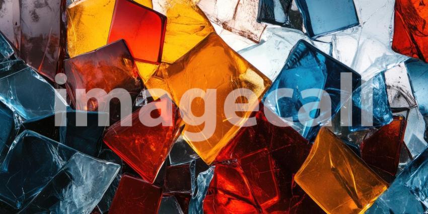 Abstract Glass Shards Textured Background, Shattered Glass Pieces Creating a Unique, Textured Design with Crystalline Details