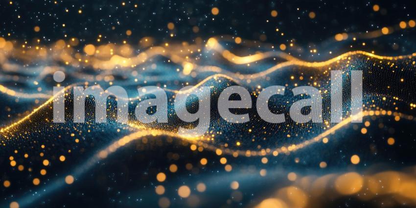 Abstract Glittering Particles Background, Sparkling Particles Floating in a Dreamy, Shimmering Atmosphere