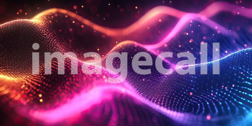 Abstract Glittering Particles Background, Sparkling Particles Floating in a Dreamy, Shimmering Atmosphere