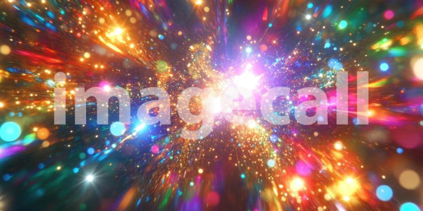 Abstract Glowing Star Light Beams Sparkle Effects Background, Radiant Starburst Design with Shimmering Sparkle Effects