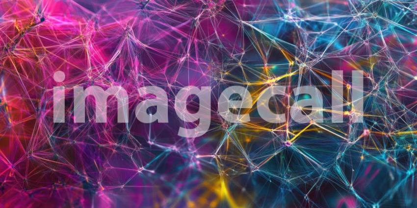 Abstract Interconnected Nodes with Lines Background, A Network of Nodes Connected by Lines, Creating a Futuristic and Tech-Inspired Visual with a Sense of Connectivity and Movement