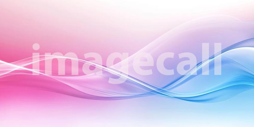 Abstract with vibrant pink-blue light smoke waves background, swirling hues blending seamlessly to create a dreamy, dynamic effect.