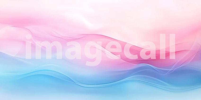 Abstract with vibrant pink-blue light smoke waves background, swirling hues blending seamlessly to create a dreamy, dynamic effect.