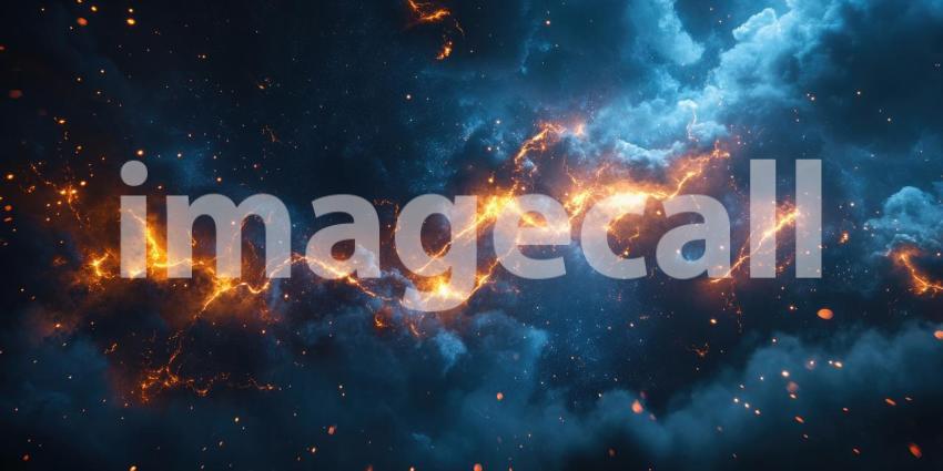 Electric Thunder Lightning Bolts Background, Dramatic Lightning Strikes with Powerful Electric Energy