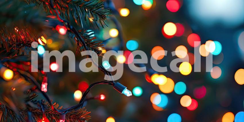Festive bokeh lights background, a vibrant display of colorful, blurred light circles creating a warm, celebratory atmosphere, perfect for holiday or party-themed designs.