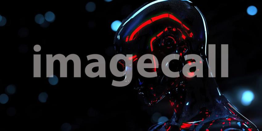 Futuristic AI humanoid robot with copyspace background, a sleek, high-tech humanoid robot standing in a neutral, minimalist setting, with smooth metallic surfaces and glowing elements, leaving ample space for text or branding.