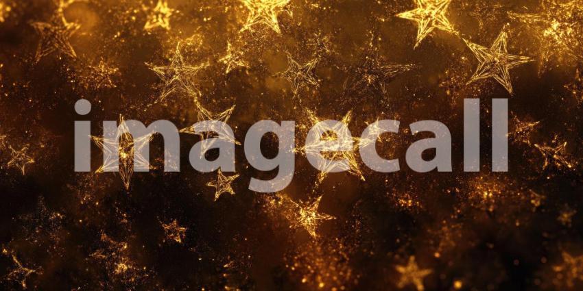 Golden stars on a solid background, shimmering, glowing stars scattered across a rich, smooth backdrop, creating a festive and magical atmosphere.