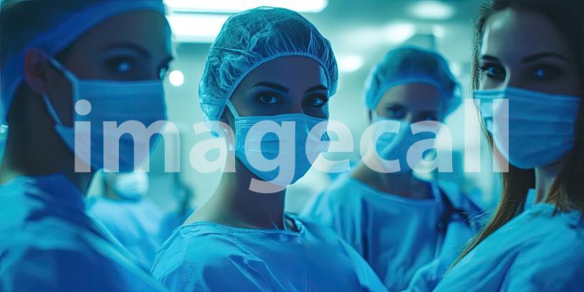 Group of Healthcare Professionals in Scrubs Background, Team of Medical Experts in Professional Attire