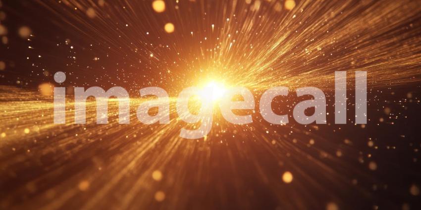 High Speed Light Streaks Radiating from Bright Light Source Background, Dynamic Light Trails Expanding from a Central Bright Source