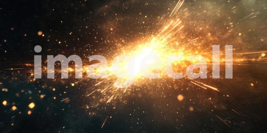 High Speed Light Streaks Radiating from Bright Light Source Background, Dynamic Light Trails Expanding from a Central Bright Source