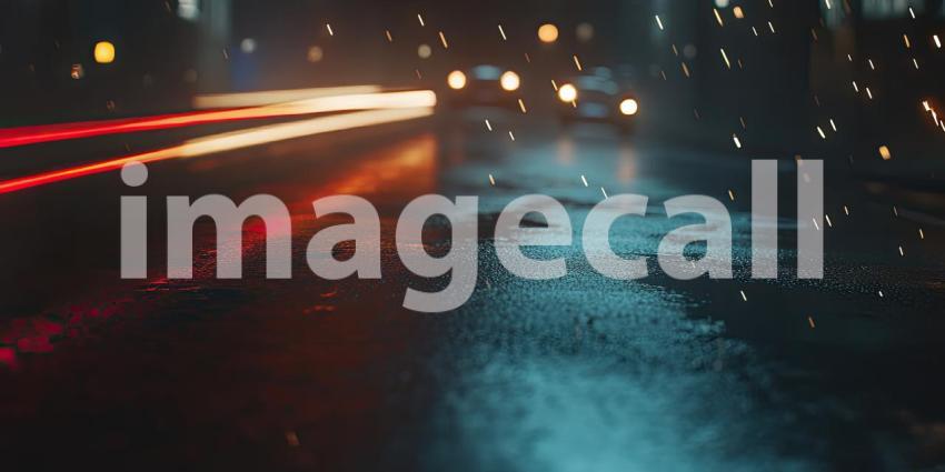 Light trails converging into the distance background, streams of bright, colorful lights stretching out in various directions, gradually merging towards a central point, creating a sense of movement and depth in a futuristic, dynamic scene.