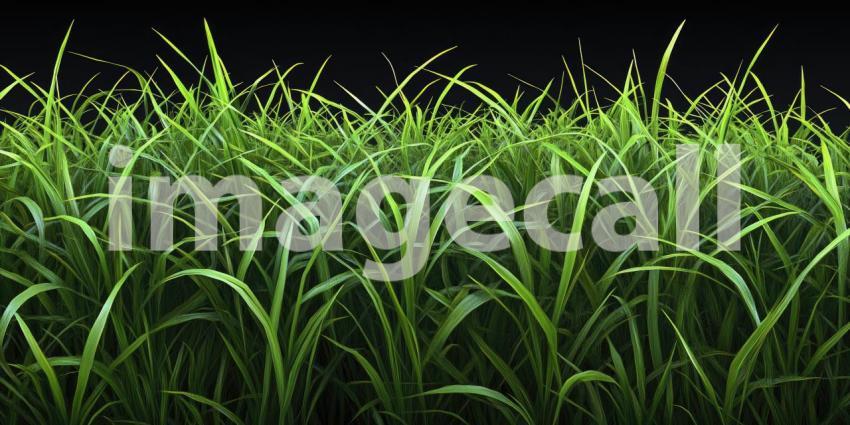 Realistic Long Green Grass Background, Lush and Vibrant Blades of Grass Creating a Fresh, Natural Scene