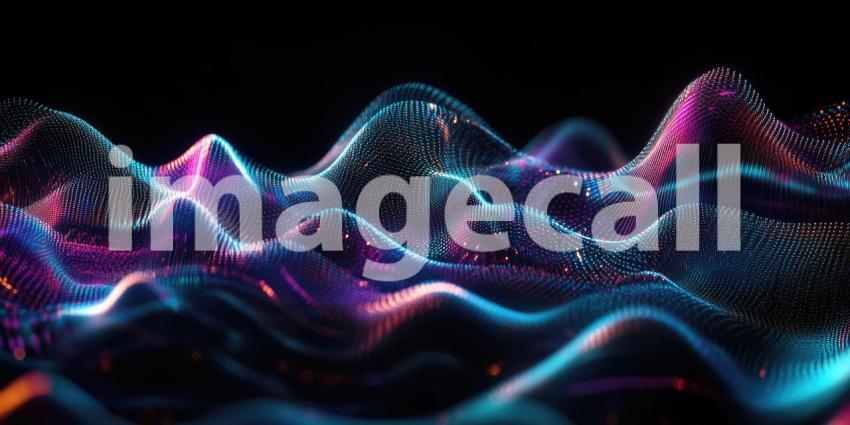 Shining holographic floating flowing waves background, dynamic, iridescent waves of light gently undulating and floating in a fluid motion, with a holographic sheen that shifts colors, creating a mesmerizing and futuristic atmosphere.