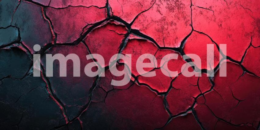 Solid Color Crack Texture Background, Bold and Cracked Surface in a Single Hue, Creating a Striking, Textured Effect