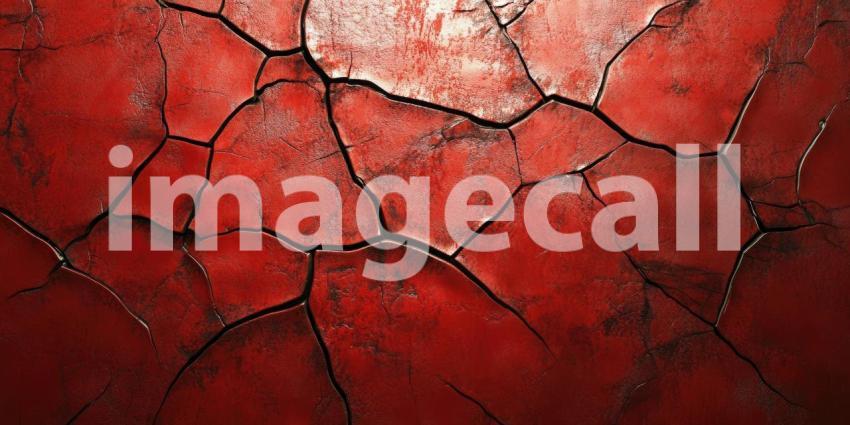 Solid Color Crack Texture Background, Bold and Cracked Surface in a Single Hue, Creating a Striking, Textured Effect