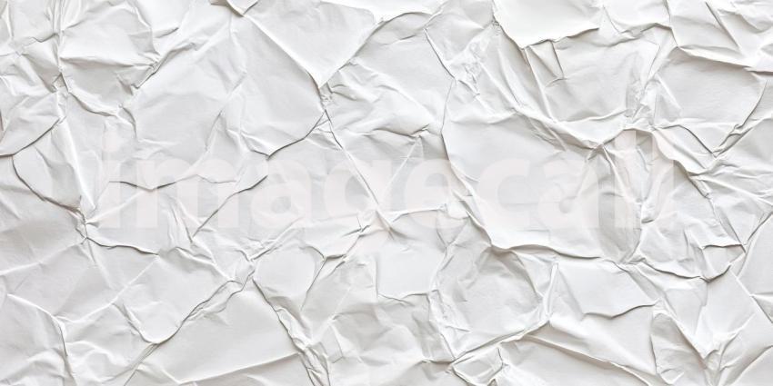 Textured White Crumpled Paper Background, Soft Wrinkled Paper with Subtle Creases and a Natural, Tactile Texture