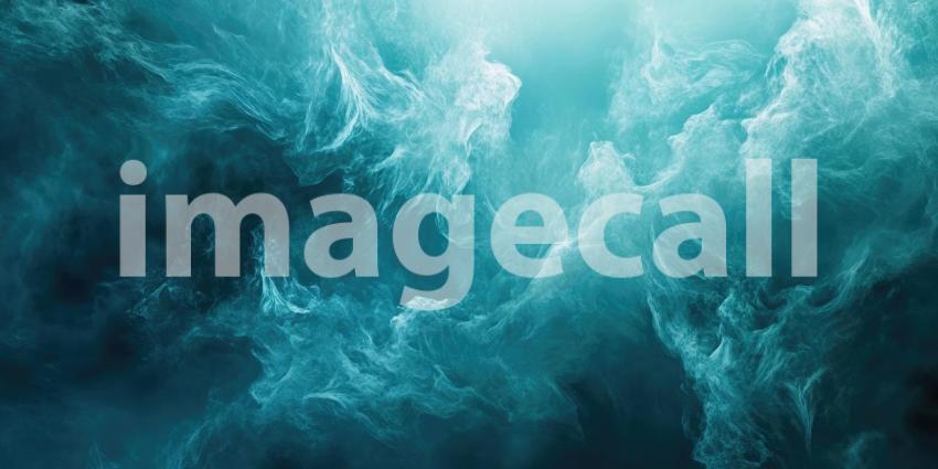 Vibrant Abstract Flowing Turquoise Background, Smooth Waves of Turquoise Colors Creating a Dynamic and Fluid Design