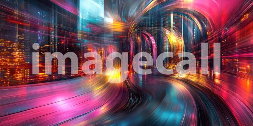 Stunning Urban Architecture: Sunset Reflections on Tall, Modern Glass Buildings with Vibrant Colors of Orange, Pink, and Blue